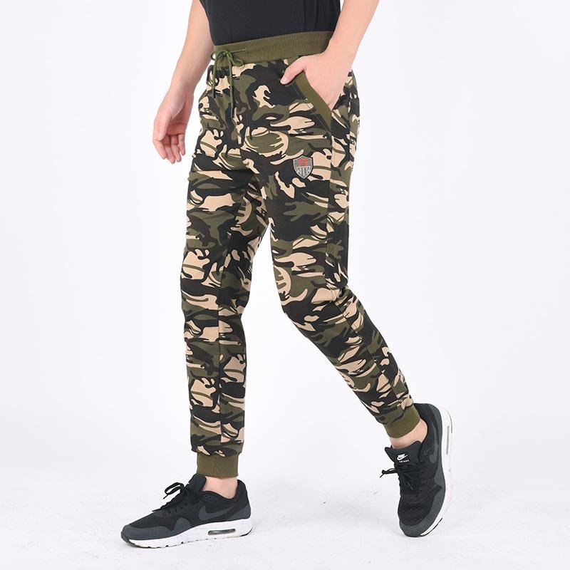 Men Joggers Cotton Embroidery Camouflage Pants Men Camo Sweatpants Elastic Comfortable Trousers Men Casual Pants