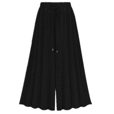 Summer High Waist Wide Leg Pants Female Ankel Length palazzo Pants Large Size Loose Cotton Broad leg Trousers 6XL Capris Women