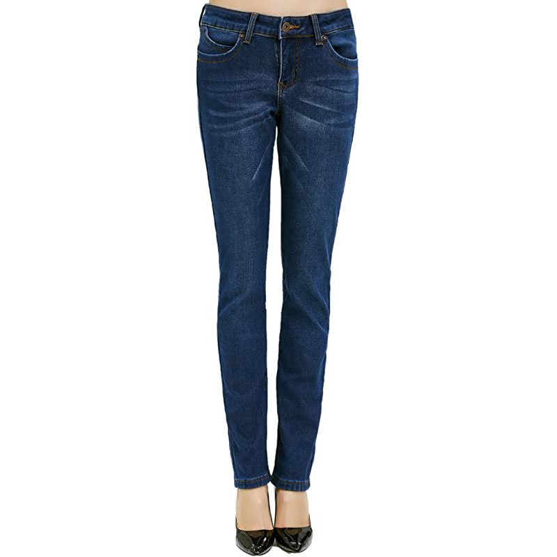 Camii Mia Womens Jeans Fleece Lined Winter Thermal Pants Slim Fit Mid Rise Stretch Jeggings for Women