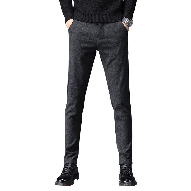 Spring Summer autumn winter New Slim Fit Tapered Pants Men Enzyme Washed Classical Chinos Basic Plus Size Trousers